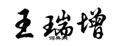 胡问遂王瑞增行书个性签名怎么写
