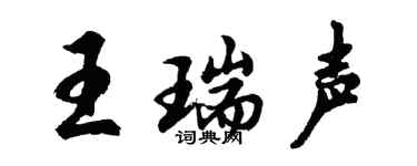 胡问遂王瑞声行书个性签名怎么写