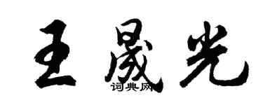 胡问遂王晟光行书个性签名怎么写