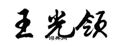 胡问遂王光领行书个性签名怎么写