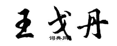 胡问遂王戈丹行书个性签名怎么写