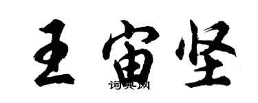 胡问遂王宙坚行书个性签名怎么写