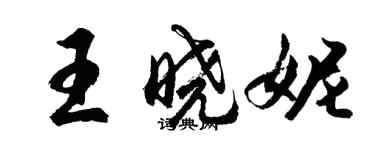胡问遂王晓妮行书个性签名怎么写