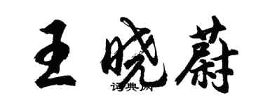 胡问遂王晓蔚行书个性签名怎么写