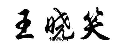 胡问遂王晓笑行书个性签名怎么写