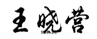 胡问遂王晓营行书个性签名怎么写