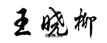 胡问遂王晓柳行书个性签名怎么写