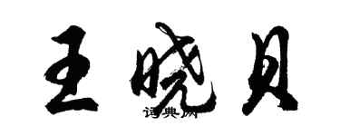 胡问遂王晓贝行书个性签名怎么写