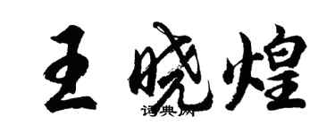 胡问遂王晓煌行书个性签名怎么写