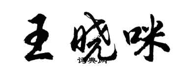 胡问遂王晓咪行书个性签名怎么写