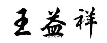 胡问遂王益祥行书个性签名怎么写