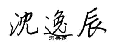 王正良沈逸辰行书个性签名怎么写