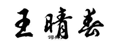 胡问遂王晴春行书个性签名怎么写