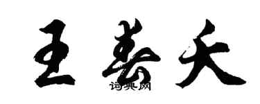 胡问遂王春夭行书个性签名怎么写