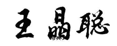 胡问遂王晶聪行书个性签名怎么写