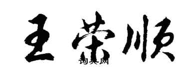 胡问遂王荣顺行书个性签名怎么写