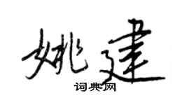 王正良姚建行书个性签名怎么写