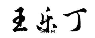 胡问遂王乐丁行书个性签名怎么写