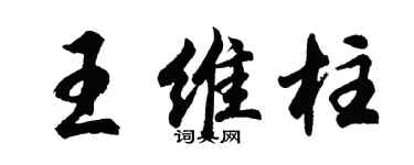胡问遂王维柱行书个性签名怎么写