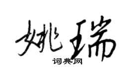 王正良姚瑞行书个性签名怎么写