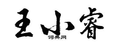 胡问遂王小睿行书个性签名怎么写