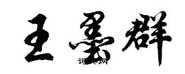 胡问遂王墨群行书个性签名怎么写