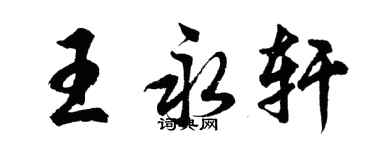 胡问遂王永轩行书个性签名怎么写
