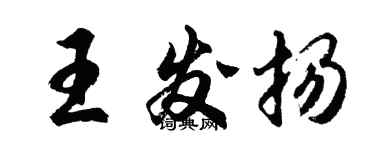 胡问遂王发扬行书个性签名怎么写
