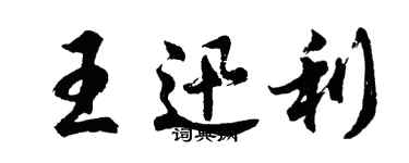 胡问遂王迅利行书个性签名怎么写