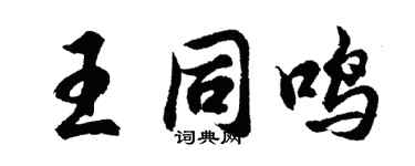 胡问遂王同鸣行书个性签名怎么写