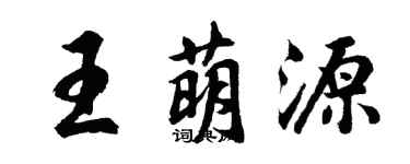 胡问遂王萌源行书个性签名怎么写