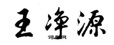 胡问遂王净源行书个性签名怎么写
