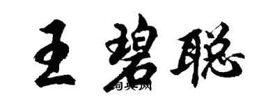 胡问遂王碧聪行书个性签名怎么写