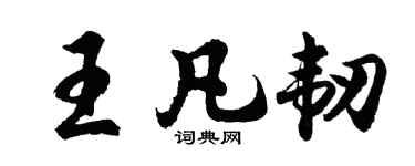 胡问遂王凡韧行书个性签名怎么写