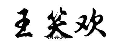 胡问遂王笑欢行书个性签名怎么写