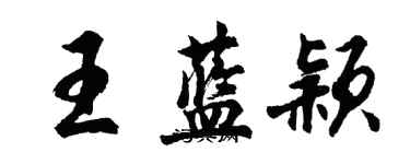 胡问遂王蓝颖行书个性签名怎么写