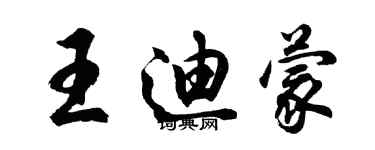 胡问遂王迪蒙行书个性签名怎么写