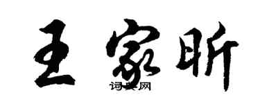 胡问遂王家昕行书个性签名怎么写