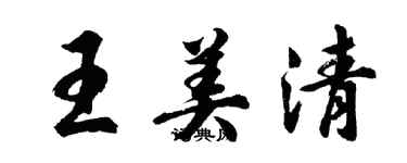 胡问遂王美清行书个性签名怎么写