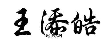 胡问遂王添皓行书个性签名怎么写