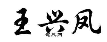 胡问遂王兴凤行书个性签名怎么写