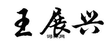 胡问遂王展兴行书个性签名怎么写