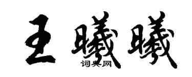 胡问遂王曦曦行书个性签名怎么写