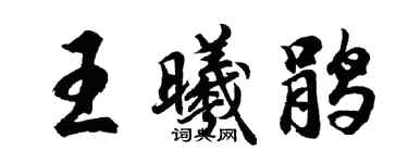 胡问遂王曦鹃行书个性签名怎么写
