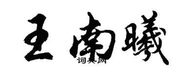 胡问遂王南曦行书个性签名怎么写