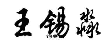 胡问遂王锡淼行书个性签名怎么写