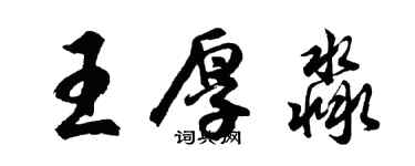 胡问遂王厚淼行书个性签名怎么写