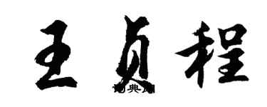 胡问遂王贞程行书个性签名怎么写