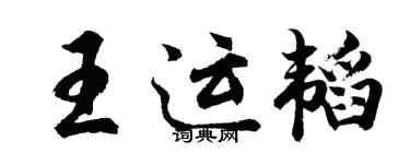 胡问遂王运韬行书个性签名怎么写