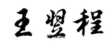 胡问遂王翌程行书个性签名怎么写